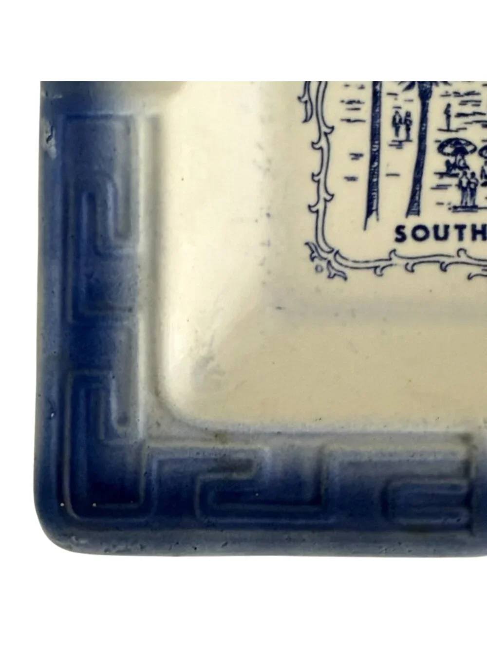 VTG Myrtle Beach South Carolina Ceramic Souvenir Ashtray Cigarette Cigar Blue